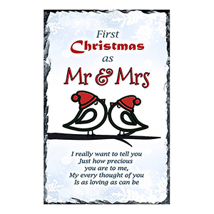Personalsied Christmas Candle - Our First Christmas - Mr & Mrs Photo Christmas